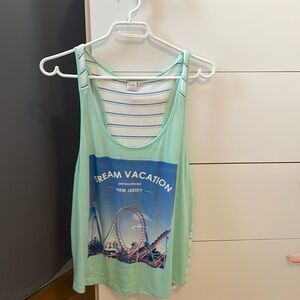 Green, blue, white camisole, medium size, brand: Twik